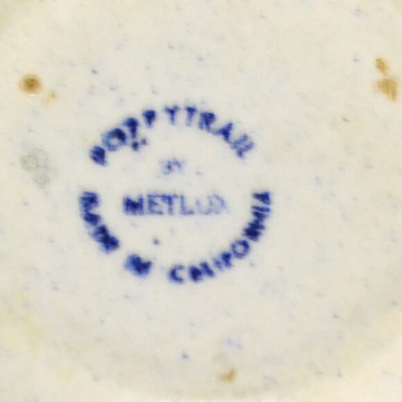 Pair Of Metlox Pottery Vintage Soup Bowls Poppytrail Pattern Provincial Blue - Picture 8 of 8